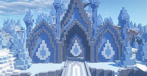 Minecraft Ice Castle, Minecraft Mountain Castle, Minecraft House Plans, Minecraft Blueprints ...