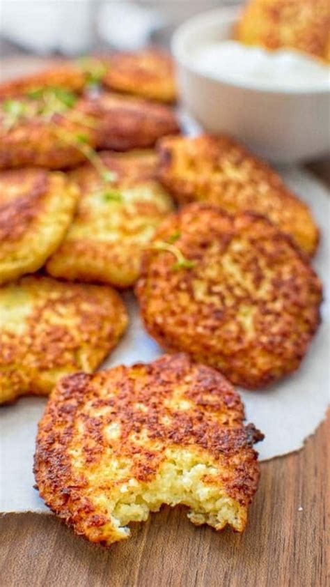 Cauliflower Fritters with step-by-step photos | Pinterest