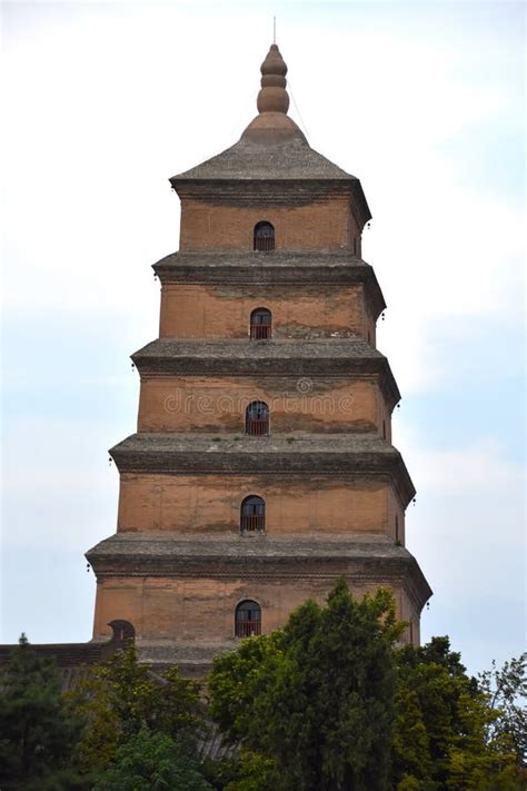 Giant Wild Goose Pagoda Dayan Pagoda, Xian, China Stock Image - Image ...