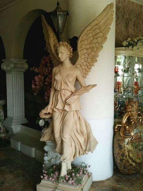 Gorgeous Angel all hand carved to put in your home. | Statue, Cherub ...