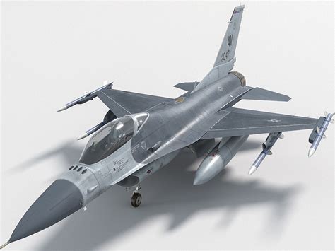 General Dynamics F-16 Fighting Falcon rigged | 3D model | F-16 fighting falcon, General dynamics ...