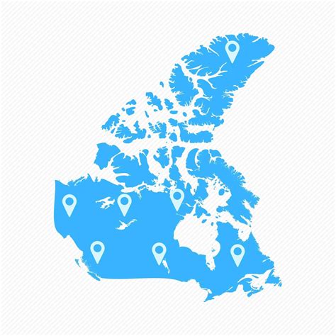 Canada Map With Map Icons 2209597 Vector Art at Vecteezy