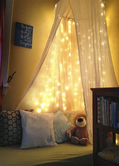 23 Amazing Canopies with String Lights Ideas | Bedroom decor, Bed lights, Room decor