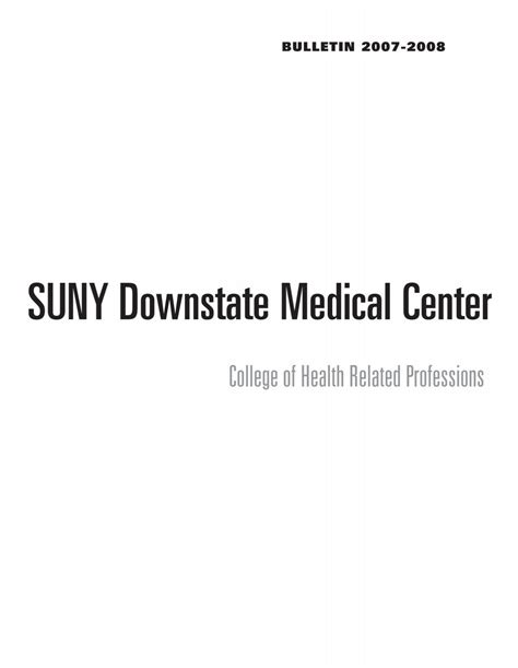 SUNY Downstate Medical Center - Student Life & Services - SUNY ...