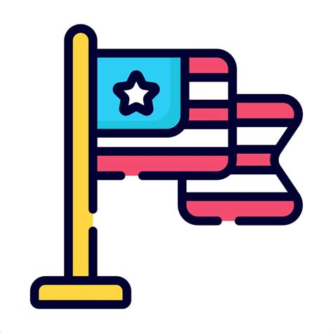 USA flag icon, vector design usa independence day icon. 10399599 Vector Art at Vecteezy