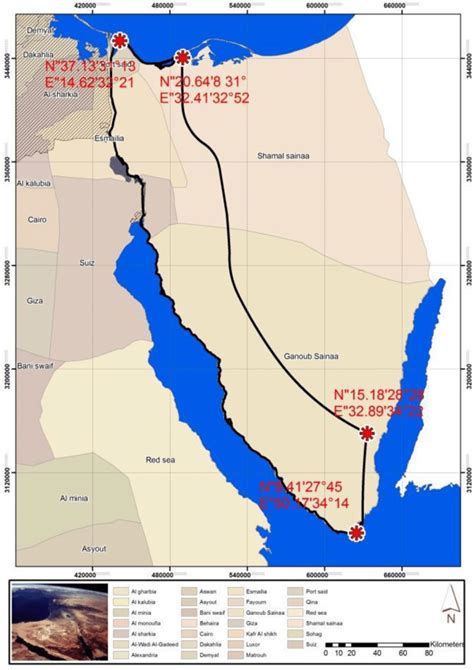 Sinai Peninsula showing the restrictions on development in Sector (A ...