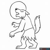 Werewolf Coloring Page  Easy Drawing Guides sketch template
