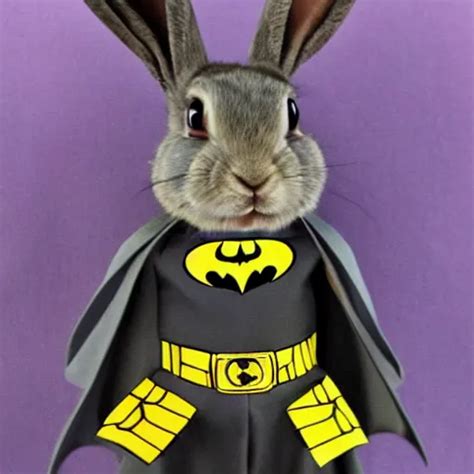 rabbit dressed as batman | Stable Diffusion