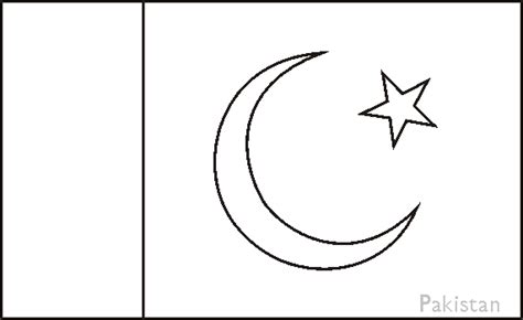 Pakistan Flag Coloring Pages - Learny Kids