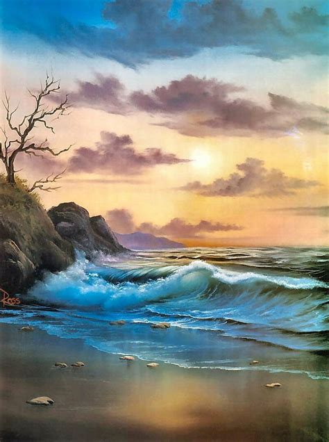 By the Sea ~ Bob Ross | Bob ross art, Bob ross paintings, Landscape paintings