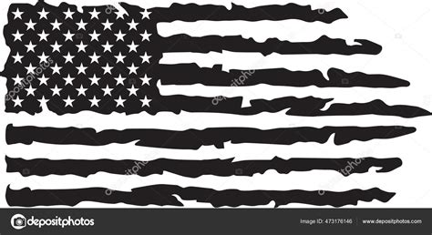 Usa Grunge Flag Black White Vector Stock Vector Image by ©Tribaliumivanka #473176146