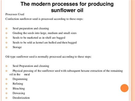 Sunflower oil extraction process