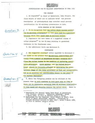 Declassified Doc; CIA Operation Northwoods and Operation Mongoose | PDF