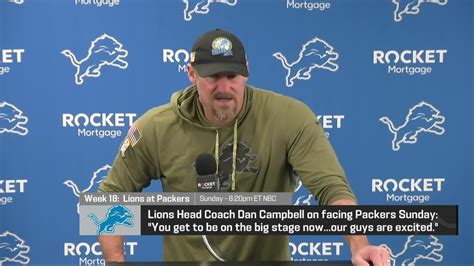 Detroit Lions head coach Dan Campbell shares his approach ahead of Week ...