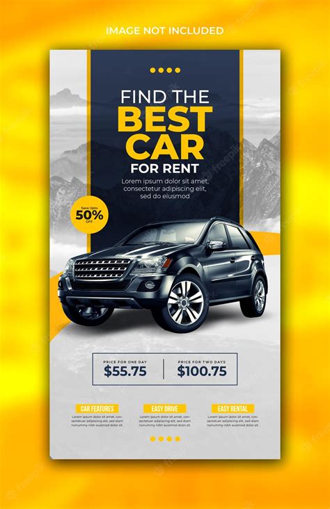 Premium PSD | Car rental promotion social media instagram story banner ...