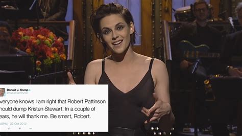 Kristen Stewart Reminisces on How Donald Trump Obsessed Over Her in Hilarious SNL Monologue ...