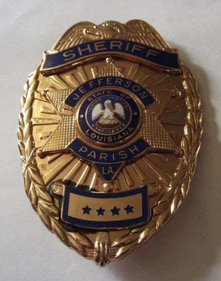 Jefferson parish Sheriff LA | Police badge, Fire badge, Law enforcement