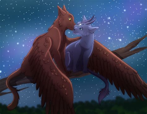 Bluestar and Oakheart in a fantasy/romance genre | Warrior Cats