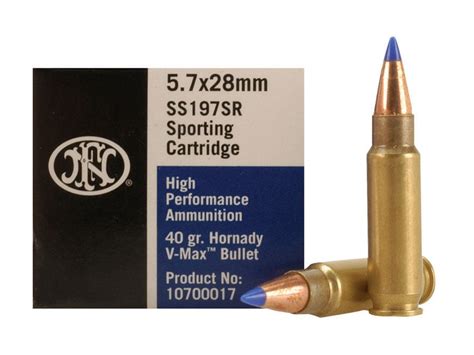 FN SS197SR Ammo 5.7x28mm FN 40 Grain Hornady V-MAX Case of 2000 (40