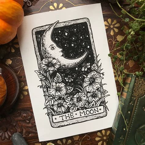 Sun and Moon Tarot Card Art Print Set - Etsy | Tatouage carte, Tatouage ...