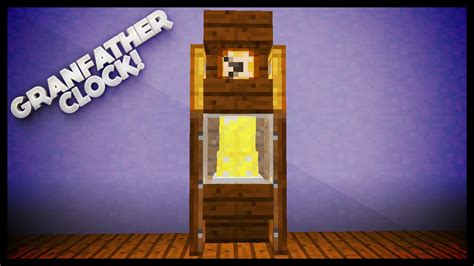 Minecraft - How To Make A Grandfather Clock - YouTube