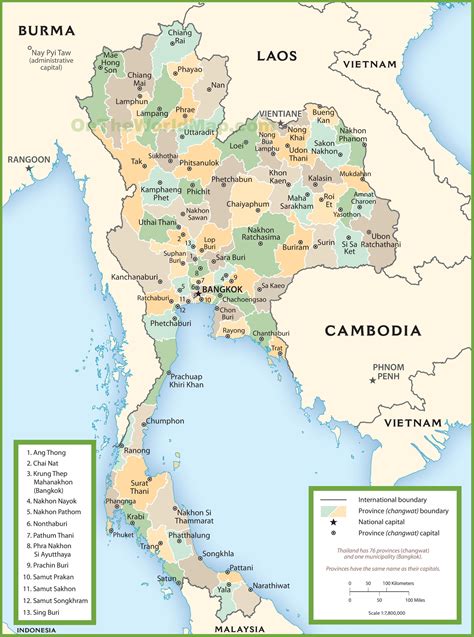 Carte de la Thaïlande - Cartes sur les reliefs, les villes, administrative, routière...