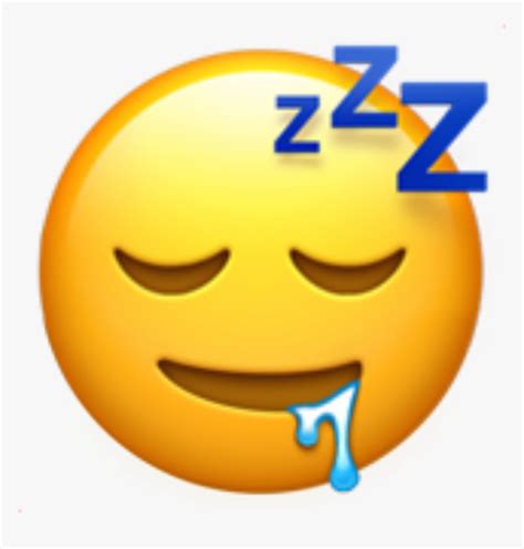 Zzz Emoji Png - Sleeping Drooling Emoji, Transparent Png - kindpng