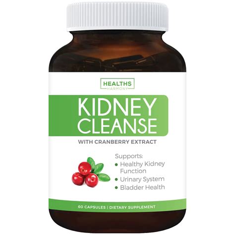 Healths Harmony Kidney Cleanse Supplement (Vegetarian) Supports Bladder Control & Urinary Tract ...