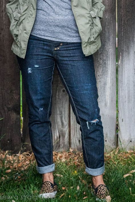 How to distress jeans with sandpaper. Sew a Straight Line. | Sewing ...