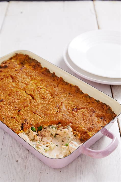 Salmon & Haddock Sweet Potato Fish Pie by Lorraine Pascale | Feast Magazine