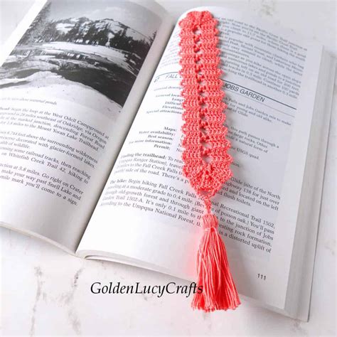 Bruges Lace Bookmark, Free Crochet Pattern - GoldenLucyCrafts