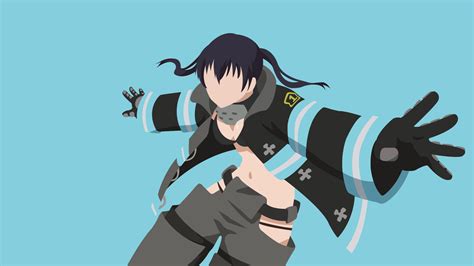 Fire Force Tamaki Kotatsu With Blue Background HD Anime Wallpapers | HD Wallpapers | ID #44535