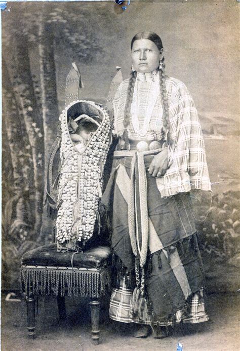 Portrait Photo of Cheyenne Woman and Infant - The Gateway to Oklahoma History