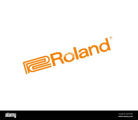 Roland Corporation, rotated logo, white background Stock Photo - Alamy