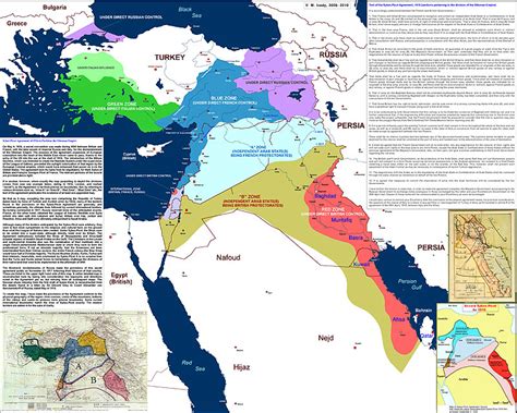 Sykes-Picot Agreement Map - English