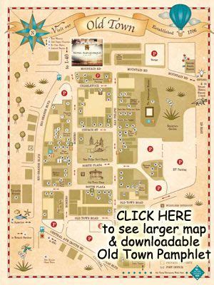 Map of Old Town | Albuquerque map, Carlsbad caverns, Old town