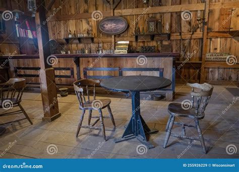 Old West Saloon, Table, Chairs Stock Image - Image of tables ...