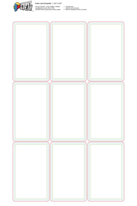 Free Printable Playing Cards Template - Sarseh.com