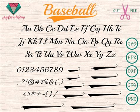 Baseball Font svg SVG Fonts Baseball SVG font Sport | Etsy