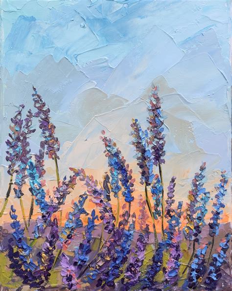 Lavender Painting Painting Art Projects, Canvas Art Painting, Floral Painting, Painting ...