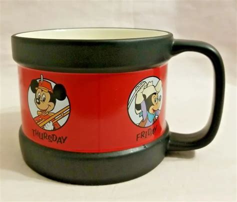 DISNEY STORE MICKEY Mouse Club Days Of The Week Ceramic Coffee Mug £11.68 - PicClick UK