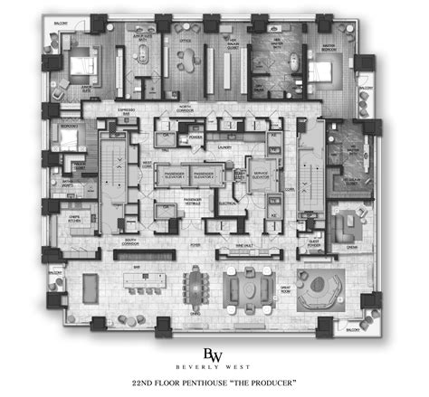 22 PH — Beverly West | Architectural design house plans, Residence plan, Apartment floor plans