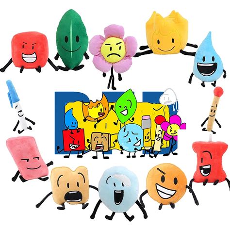 5/7/12pcs Bfdi Plushie Battle for Dream Island Plush Toy Stuffed Animal Cartoon Plant Soft Doll ...