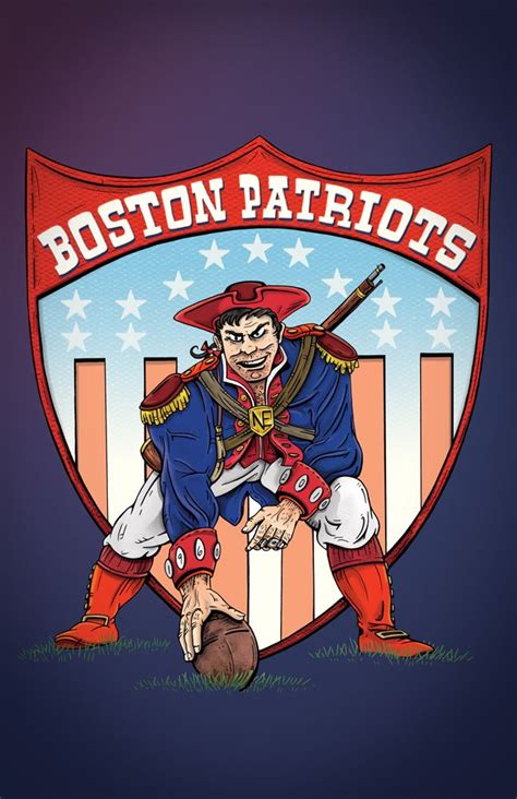 Retro New England Boston Patriots Logos Patriots