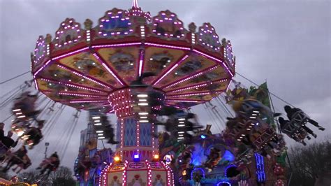 On a carousel. The winter wonderland Londyn 2019 - YouTube