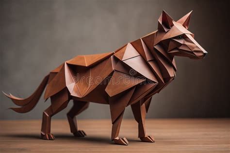 Paper Origami Animal Isolated on Solid Color Background. Ai Generative ...