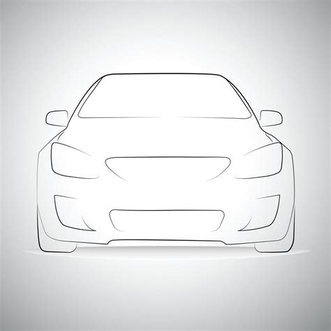 Car Outline Front Vector Art, Icons, and Graphics for Free Download