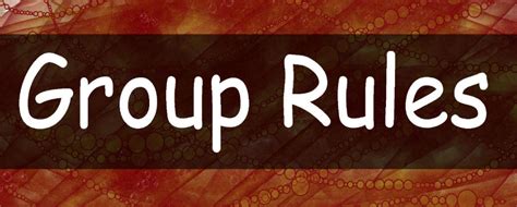 Group Rules - Mompreneur Circle