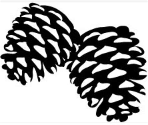 Pine Cone Clip Art Black And White