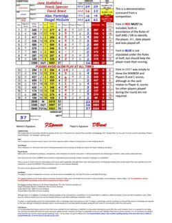 Scorecard - Welton Manor Golf Centre